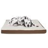 Pet Adobe Memory Orthopedic Foam Dog Bed- Sherpa Top and Removable Cover- 44.5x35x4.75, Brown