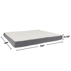 Pet Adobe Memory Orthopedic Foam Dog Bed- Sherpa Top and Removable Cover- 44.5x35x4.75, Gray -Animal&Pet Supplies store TG20Midco20LLC20dba20Trademark20Global20LLC 229022sbexx1xx4fb806