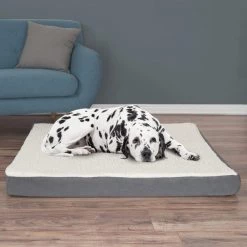 Pet Adobe Memory Orthopedic Foam Dog Bed- Sherpa Top and Removable Cover- 44.5x35x4.75, Gray -Animal&Pet Supplies store TG20Midco20LLC20dba20Trademark20Global20LLC 229022sbexx5xx5d5413