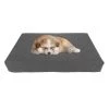 Pet Adobe Waterproof Memory Foam Pet Bed for Indoor/Outdoor Water Resistant and Washable Cover 20” x 15” Gray