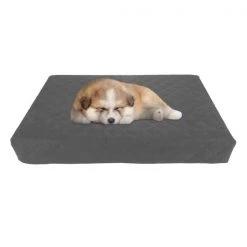 Pet Adobe Waterproof Memory Foam Pet Bed for Indoor/Outdoor Water Resistant and Washable Cover 20” x 15” Gray