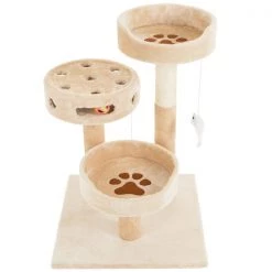 Pet Adobe 3-Tier Cat Tree House- Play Area with 3 Perches, Scratching Poles and Toys- 27.5 inch Tall -Animal&Pet Supplies store TG20Midco20LLC20dba20Trademark20Global20LLC 277696ayuxx6xxe10ba5