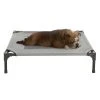 Pet Adobe Elevated Portable Pet Bed Cot-Style 30”x24”x7” for Dogs and Small Pets | Indoor/Outdoor (Gray)