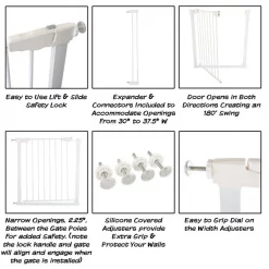 Pet Adobe Walk Through Pet Gate (White) -Animal&Pet Supplies store TG20Midco20LLC20dba20Trademark20Global20LLC 306250hifxx2xxeb0244