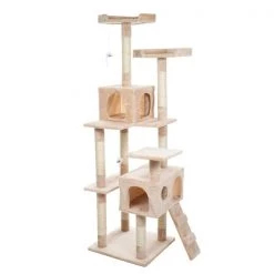 Pet Adobe Cat Tree House, Multi-Level, Scratching Posts, Condos, Perches & Toys, 66-"Tall, Beige -Animal&Pet Supplies store TG20Midco20LLC20dba20Trademark20Global20LLC 367508wfdxx6xx17a723