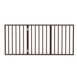 Pet Adobe Freestanding 24-inch Wooden Foldable Pet Gate Fence for Small Dogs or Cats | Indoor Use (Dark Brown) -Animal&Pet Supplies store TG20Midco20LLC20dba20Trademark20Global20LLC 394667gwxxx7xx695e90