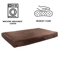 Orthopedic Pet Bed - Egg Crate and Memory Foam with Washable Cover 37x24x4 by Pet Adobe - Brown -Animal&Pet Supplies store TG20Midco20LLC20dba20Trademark20Global20LLC 395693eogxx2xx75b23f