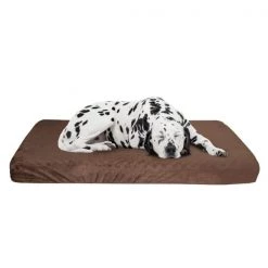 Orthopedic Pet Bed - Egg Crate and Memory Foam with Washable Cover 37x24x4 by Pet Adobe - Brown