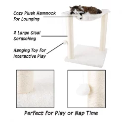 Pet Adobe Cat tree and Scratcher with 2 Sisal Post, Bed and Interactive Toy Play for Cats/Kitten |15.75-inch -Animal&Pet Supplies store TG20Midco20LLC20dba20Trademark20Global20LLC 408946vodxx2xx2f2799