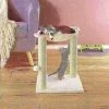Pet Adobe Cat tree and Scratcher with 2 Sisal Post, Bed and Interactive Toy Play for Cats/Kitten |15.75-inch