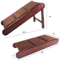 Pet Adobe Folding Pet Ramp- Padded Inclined Transition For Dogs, Cats & Puppies Up to 80lbs (Brown) -Animal&Pet Supplies store TG20Midco20LLC20dba20Trademark20Global20LLC 444559fetxx1xx3961ab