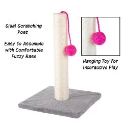 Pet Adobe Scratching Post with Sisal Rope, Toy, and Paw Shaped Base Interactive Play for Cats /Kitten |17-inch -Animal&Pet Supplies store TG20Midco20LLC20dba20Trademark20Global20LLC 466789mecxx2xxb869f0