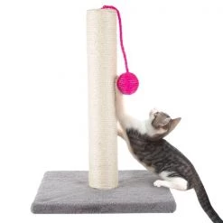 Pet Adobe Scratching Post with Sisal Rope, Toy, and Paw Shaped Base Interactive Play for Cats /Kitten |17-inch -Animal&Pet Supplies store TG20Midco20LLC20dba20Trademark20Global20LLC 466789mecxx3xxf87506