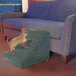 Pet Adobe High Density Foam Stairs 4 Step Design, Ramp for Small Dogs, Cats with Cover, Gray -Animal&Pet Supplies store TG20Midco20LLC20dba20Trademark20Global20LLC 478231ldtxx4xxcf3c11