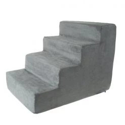 Pet Adobe High Density Foam Stairs 4 Step Design, Ramp for Small Dogs, Cats with Cover, Gray -Animal&Pet Supplies store TG20Midco20LLC20dba20Trademark20Global20LLC 478231ldtxx6xx545c96