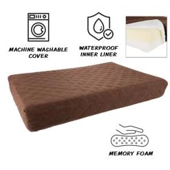 Pet Adobe Waterproof Memory Foam Pet Bed for Indoor/Outdoor Water Resistant and Washable Cover 30” x 21” Brown -Animal&Pet Supplies store TG20Midco20LLC20dba20Trademark20Global20LLC 491095htgxx2xx3c9389