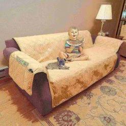 Pet Adobe Couch Cover- 100% Waterproof, Tan