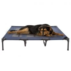 Pet Adobe Elevated Portable Pet Bed Cot-Style with Non-Slip for Dogs and Small Pets | Indoor/Outdoor (Blue)