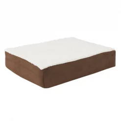 Orthopedic Sherpa Top Pet Bed with Memory Foam and Removable Cover 20x15x4 Brown by Pet Adobe -Animal&Pet Supplies store TG20Midco20LLC20dba20Trademark20Global20LLC 516981yoyxx6xx16985c