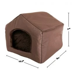 Pet Adobe Cozy Cottage House Shaped Pet Bed - Brown 19x18.5x17 -Animal&Pet Supplies store TG20Midco20LLC20dba20Trademark20Global20LLC 519573lqbxx1xxabcb3e