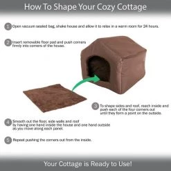 Pet Adobe Cozy Cottage House Shaped Pet Bed - Brown 19x18.5x17 -Animal&Pet Supplies store TG20Midco20LLC20dba20Trademark20Global20LLC 519573lqbxx3xxb153d1