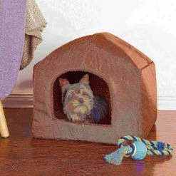 Pet Adobe Cozy Cottage House Shaped Pet Bed - Brown 19x18.5x17 -Animal&Pet Supplies store TG20Midco20LLC20dba20Trademark20Global20LLC 519573lqbxx4xx61af28
