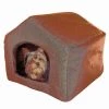 Pet Adobe Cozy Cottage House Shaped Pet Bed - Brown 19x18.5x17