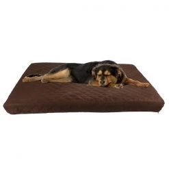 Pet Adobe Waterproof Memory Foam Pet Bed for Indoor/Outdoor Water Resistant and Washable Cover 44” x 35” Brown