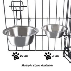 Pet Adobe Set of 2 Stainless Steel Hanging Pet Bowls, Cage, Kennel, for Food and Water | Dogs / Cats, 20-Fl Oz -Animal&Pet Supplies store TG20Midco20LLC20dba20Trademark20Global20LLC 549386beyxx4xxf7a25d