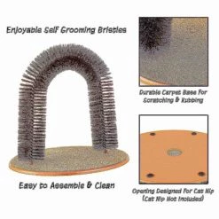 Pet Adobe Self-Grooming Cat Arch with Bristle Ring Brush and Base Groomer | Controlling Healthy Fur and Claws -Animal&Pet Supplies store TG20Midco20LLC20dba20Trademark20Global20LLC 560876jbmxx2xx6e6e31