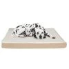 Orthopedic Sherpa Top Pet Bed with Memory Foam and Removable Cover 44x35x4.75 Tan by Pet Adobe