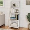 Hastings Home Ladder Bookcase X Back Frame, White