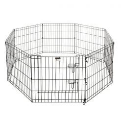 Pet Adobe Folding Metal Playpen with Eight 24 "x 24 "Panels with Latching Door for Dogs Black -Animal&Pet Supplies store TG20Midco20LLC20dba20Trademark20Global20LLC 599926mwmxx3xxbe3999