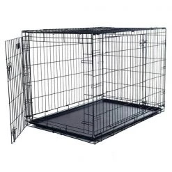 Pet Adobe Medium 2 Door Foldable Dog Crate Cage - 30 x 19 Inch -Animal&Pet Supplies store TG20Midco20LLC20dba20Trademark20Global20LLC 614007tdkxx1xx895187