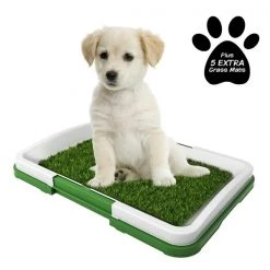 Pet Adobe Puppy Potty Trainer Artificial Grass Mat/Tray Portable Indoor Toilet Training for Puppies and Pets
