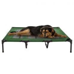 Pet Adobe Elevated Portable Pet Bed Cot-Style 48”x35.5”x9” for Dogs and Small Pets | Indoor/Outdoor (Green)