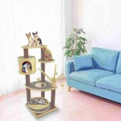 Pet Adobe 6-Tier Cat Tree Tower with Cat Bed, Brown -Animal&Pet Supplies store TG20Midco20LLC20dba20Trademark20Global20LLC 642397hvyxx3xxc6848d