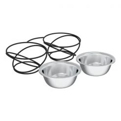 Pet Adobe Stainless Steel Elevated 2-piece Pet Bowls with Decorative 3.5” Stand for Dogs/Cats (40-ounce Each) -Animal&Pet Supplies store TG20Midco20LLC20dba20Trademark20Global20LLC 655130hhuxx6xxd8c57f