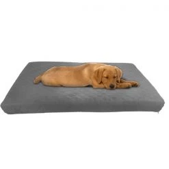 Pet Adobe Waterproof Memory Foam Pet Bed for Indoor/Outdoor Water Resistant and Washable Cover 36” x 27” Gray