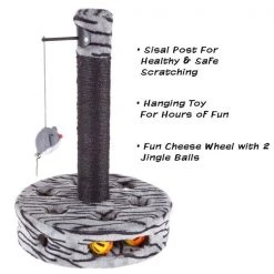 Pet Adobe Interactive Cat Scratching Pole | Built-In Rolling Ball and Track Toy for Adult Cats and Kitten -Animal&Pet Supplies store TG20Midco20LLC20dba20Trademark20Global20LLC 700925pxlxx2xxce378a