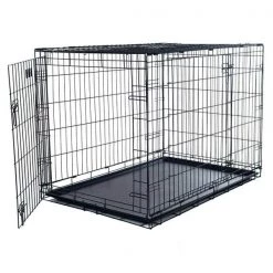 Pet Adobe Double Door Folding Metal Crate 42-Inch with Divider, Plastic Leak-Proof Tray, Dogs, Large -Animal&Pet Supplies store TG20Midco20LLC20dba20Trademark20Global20LLC 702524ktpxx2xxc3831e