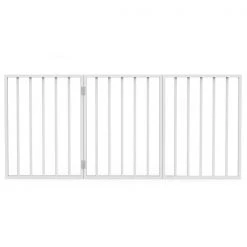 Pet Adobe Freestanding Gate, 24-inch Foldable Wooden Doorway Barrier for Small Dogs, Puppies, White -Animal&Pet Supplies store TG20Midco20LLC20dba20Trademark20Global20LLC 726142zjexx7xx7975ab