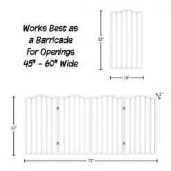 Pet Adobe Freestanding 4 Panel Pet Gate (White) -Animal&Pet Supplies store TG20Midco20LLC20dba20Trademark20Global20LLC 741008rkjxx1xxf97e41