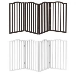 Pet Adobe Freestanding 4 Panel Pet Gate (White) -Animal&Pet Supplies store TG20Midco20LLC20dba20Trademark20Global20LLC 741008rkjxx5xxad41fa
