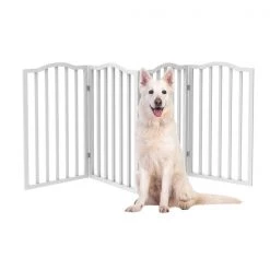 Pet Adobe Freestanding 4 Panel Pet Gate (White) -Animal&Pet Supplies store TG20Midco20LLC20dba20Trademark20Global20LLC 741008rkjxx6xx07677d