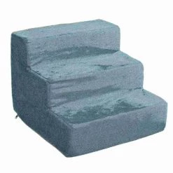 Pet Adobe High Density Foam Stairs, Step Design, Ramp for Small Dogs, Cats with Cover, Gray -Animal&Pet Supplies store TG20Midco20LLC20dba20Trademark20Global20LLC 742135yxixx6xx1e6552