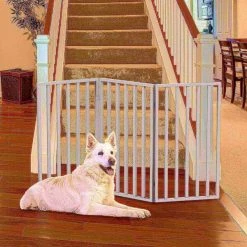 Pet Adobe Freestanding 3 Panel Pet Gate (White)