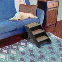 Pet Adobe Folding Pet Stairs with Carpeted Foldable Wood for Home /Travel, Dogs, Cats, Pets up to 80-pounds -Animal&Pet Supplies store TG20Midco20LLC20dba20Trademark20Global20LLC 772617dgmxx3xxa53b3f