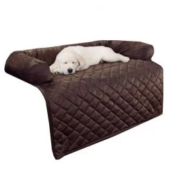 Pet Adobe Furniture Protector Pet Cover with Bolster - Brown - 35x35