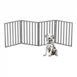 Pet Adobe Freestanding 4 Panel Pet Gate (Gray) -Animal&Pet Supplies store TG20Midco20LLC20dba20Trademark20Global20LLC 778272dldxx6xx5c2e3e